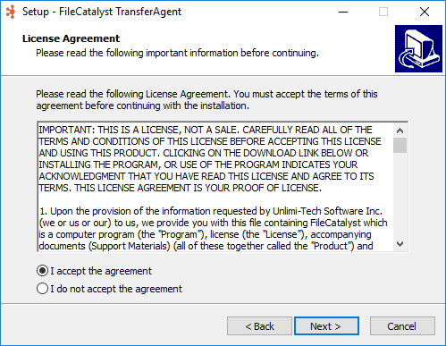 Install Wizard Step 2 - License